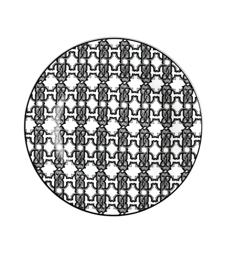 Juego de Platos de Postre Monogram Black - Roberto Cavalli