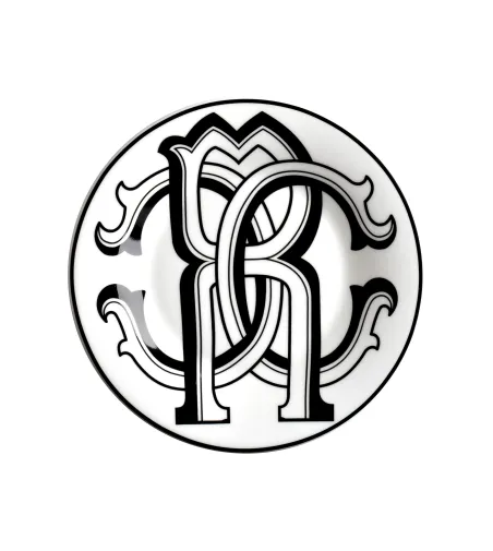 Roberto Cavalli - Monogram Black Bread or Butter Plates Set