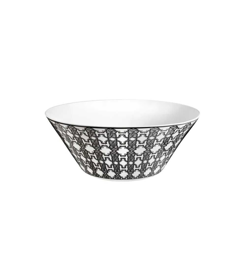 Roberto Cavalli - Monogram Black Salad Bowl