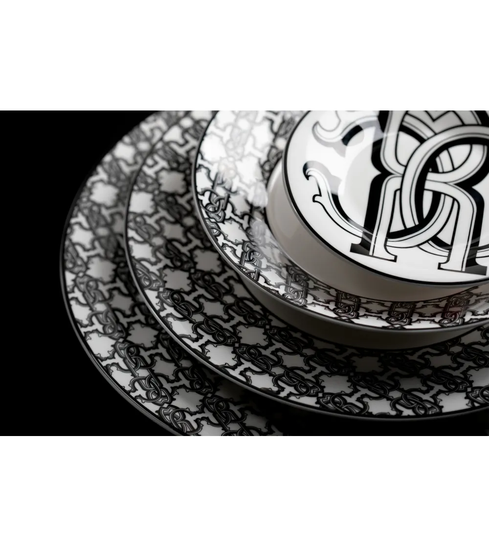 Set 6 Coppette Riso Monogram Black -...
