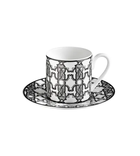 Roberto Cavalli - Set mit 6 Monogram Black Kaffeetassen