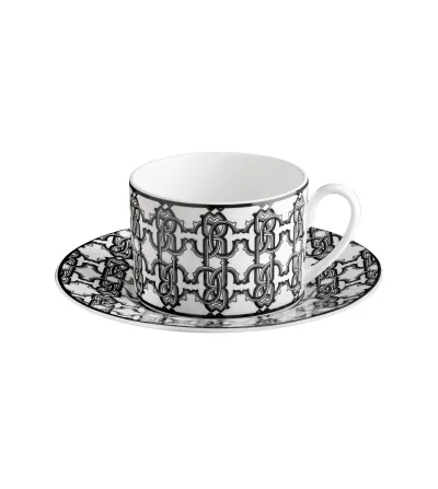 Roberto Cavalli - Set of 6 Monogram Black Tea Cups 2