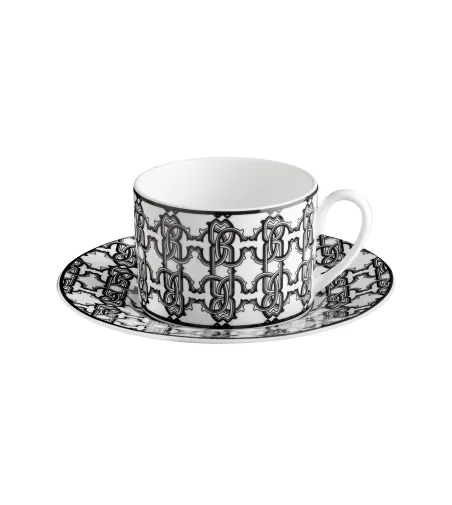 Roberto Cavalli - Set of 6 Monogram Black Tea Cups