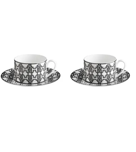Roberto Cavalli - Luxury Box with 2 Monogram Black Tea Cups