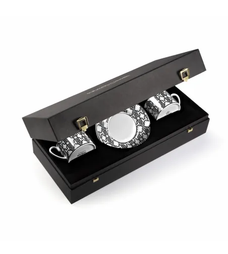 Roberto Cavalli - Luxury Box with 2 Monogram Black Tea Cups