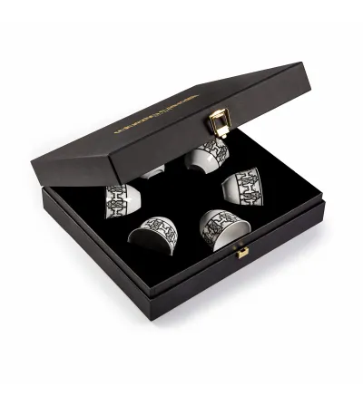 Luxury Box con 6 Copas Árabes Monogram Black - Roberto...