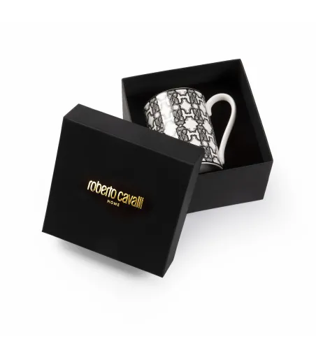 Luxury Box Tasse Monogram Black - Roberto Cavalli