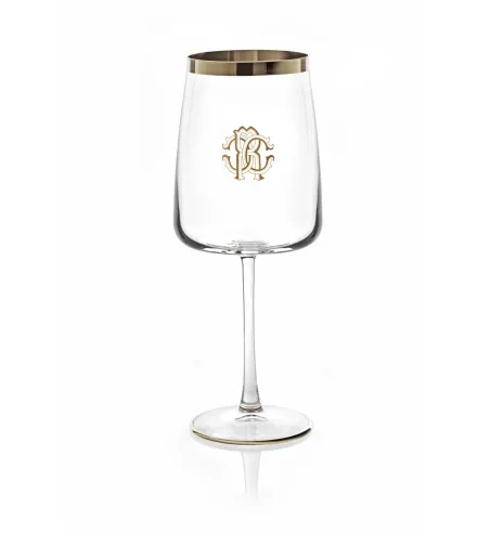 Roberto Cavalli - Set mit 2 New Monogram Platin Wasserkelche