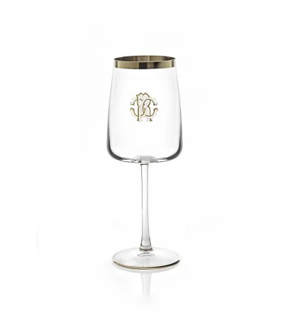 Roberto Cavalli - Set mit 2 New Monogram Platin Weingläsern 2