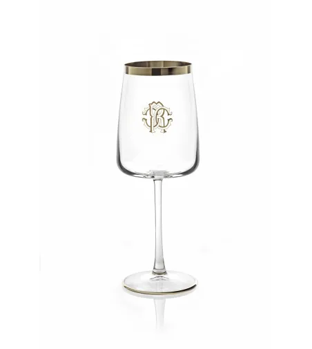 Juego de 2 Copas de Vino New Monogram Platin - Roberto Cavalli