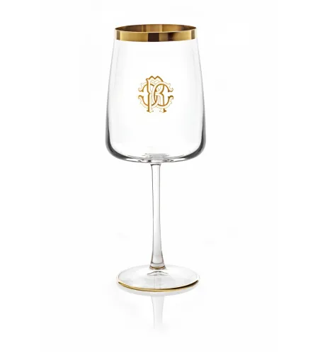 Lot de 2 Verres à Eau New Monogram Gold - Roberto Cavalli