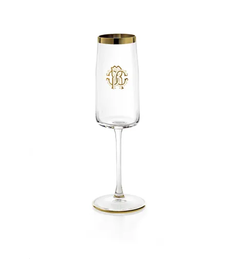 Roberto Cavalli - Set mit 2 New Monogram Gold Champagnerkelchen