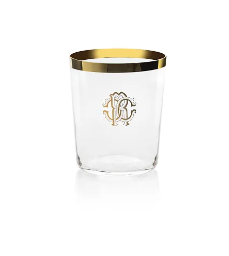 Lot de 2 Verres Old Fashion New Monogram Gold - Roberto Cavalli