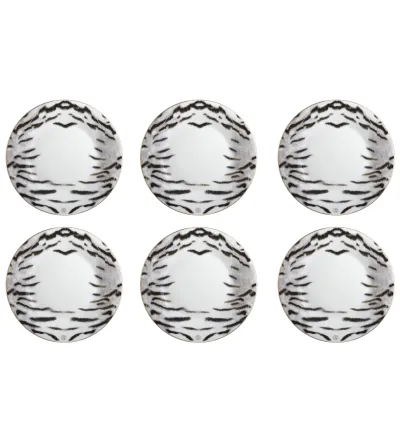 Lot de 6 Assiettes Plates Tiger - Roberto Cavalli