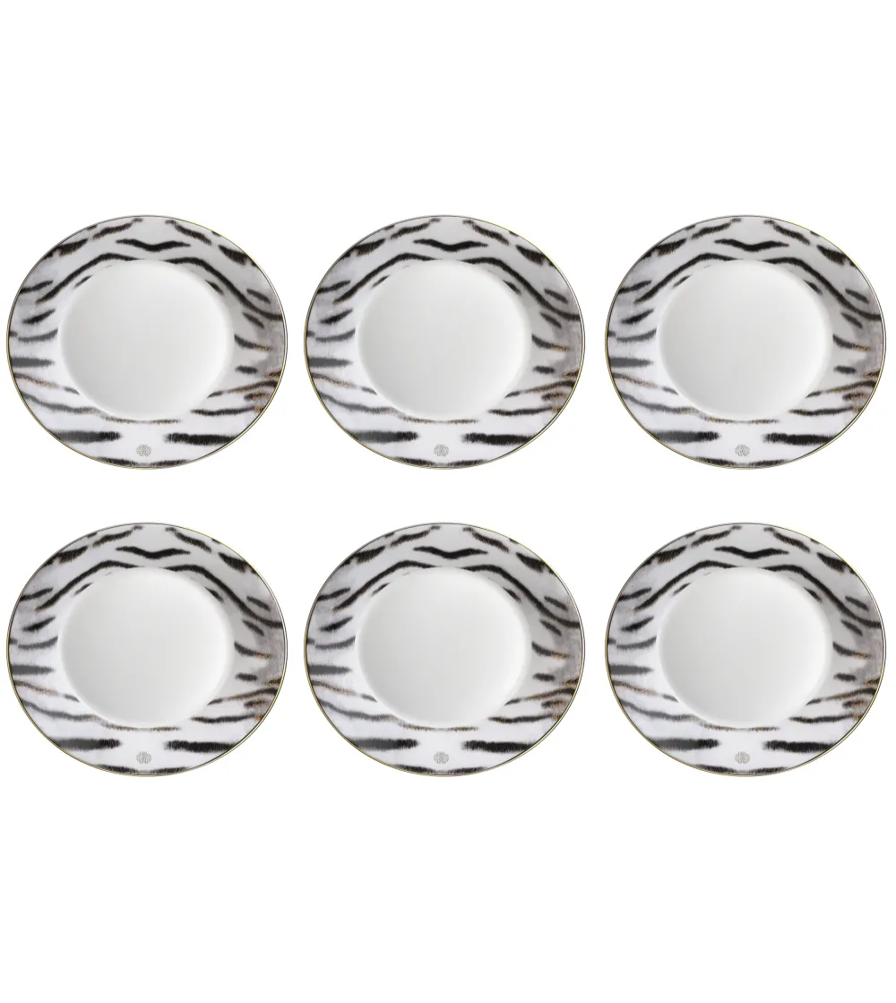 Lot de 6 Assiettes Creuses Tiger - Roberto Cavalli