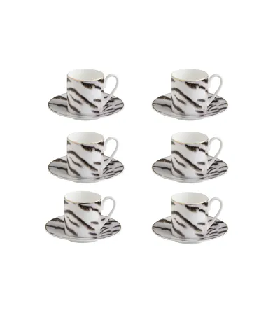 Roberto Cavalli - Set of 6 Tiger Coffe Cups