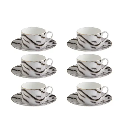 Juego de 6 Tazas de Té Tiger - Roberto Cavalli