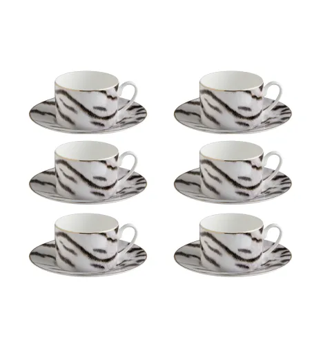 Roberto Cavalli - Set mit 6 Tiger Teetassen