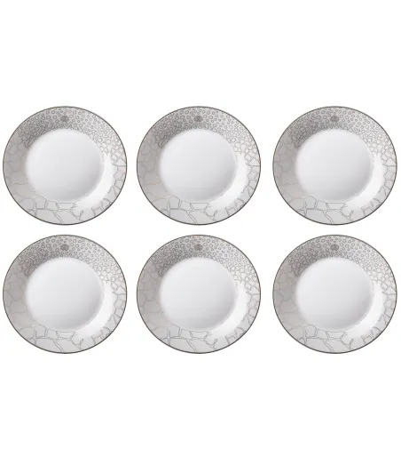 Juego de 6 Platos Hondos Giraffa - Roberto Cavalli