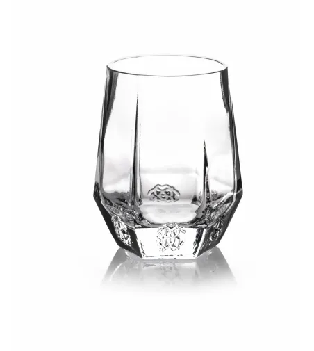 Roberto Cavalli - Set of 2 Desert Rose Transparent Wine Glasses