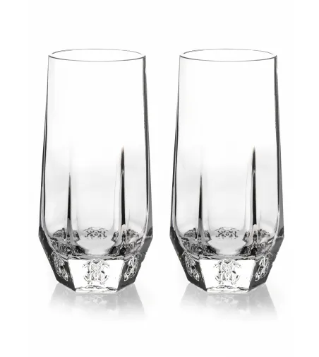 Juego de 2 Vasos de Champán Desert Rose Vidrio - Roberto Cavalli