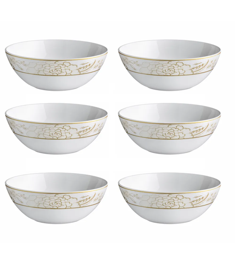 Juego de 6 Cuencos para Sopa Blooming Roses - Roberto Cavalli