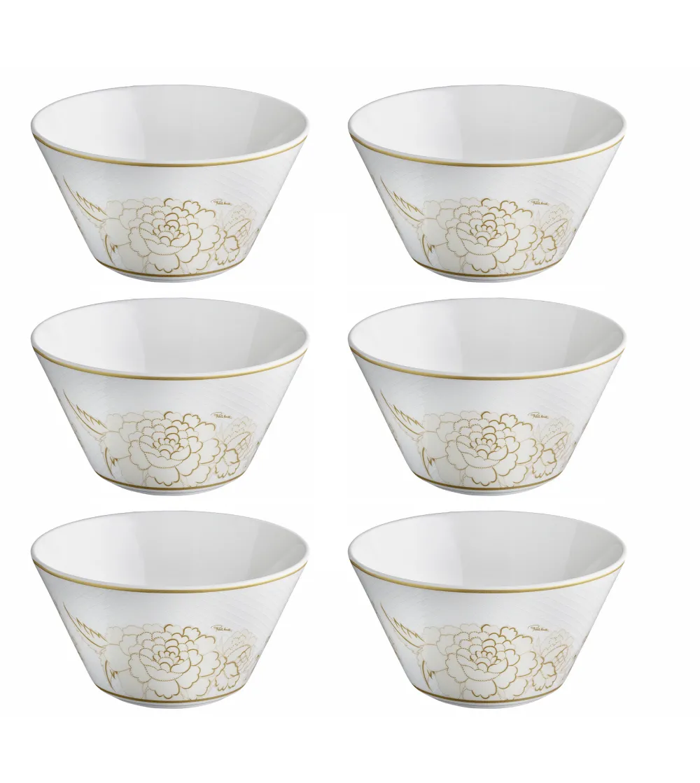 Roberto Cavalli - Set mit 6 Blooming Roses Fruchtsalatbecher