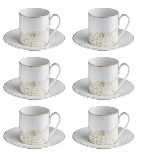 Roberto Cavalli - Set mit 6 Blooming Roses Kaffeetassen