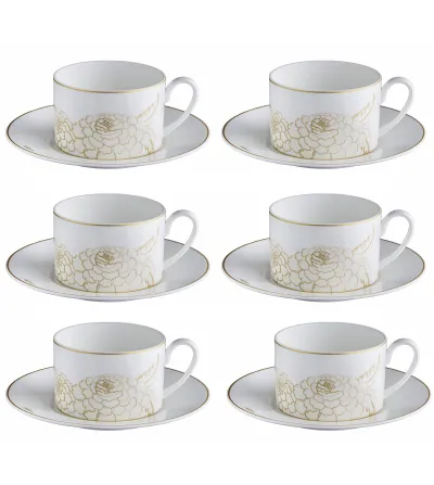 Roberto Cavalli - Set of 6 Blooming Roses Tea Cups