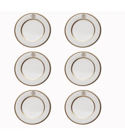 Roberto Cavalli - Set mit 6 Silk Gold Brot- oder Buttert