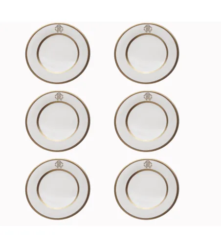 Roberto Cavalli - Set of 6 Silk Gold Bread or Butter Plates