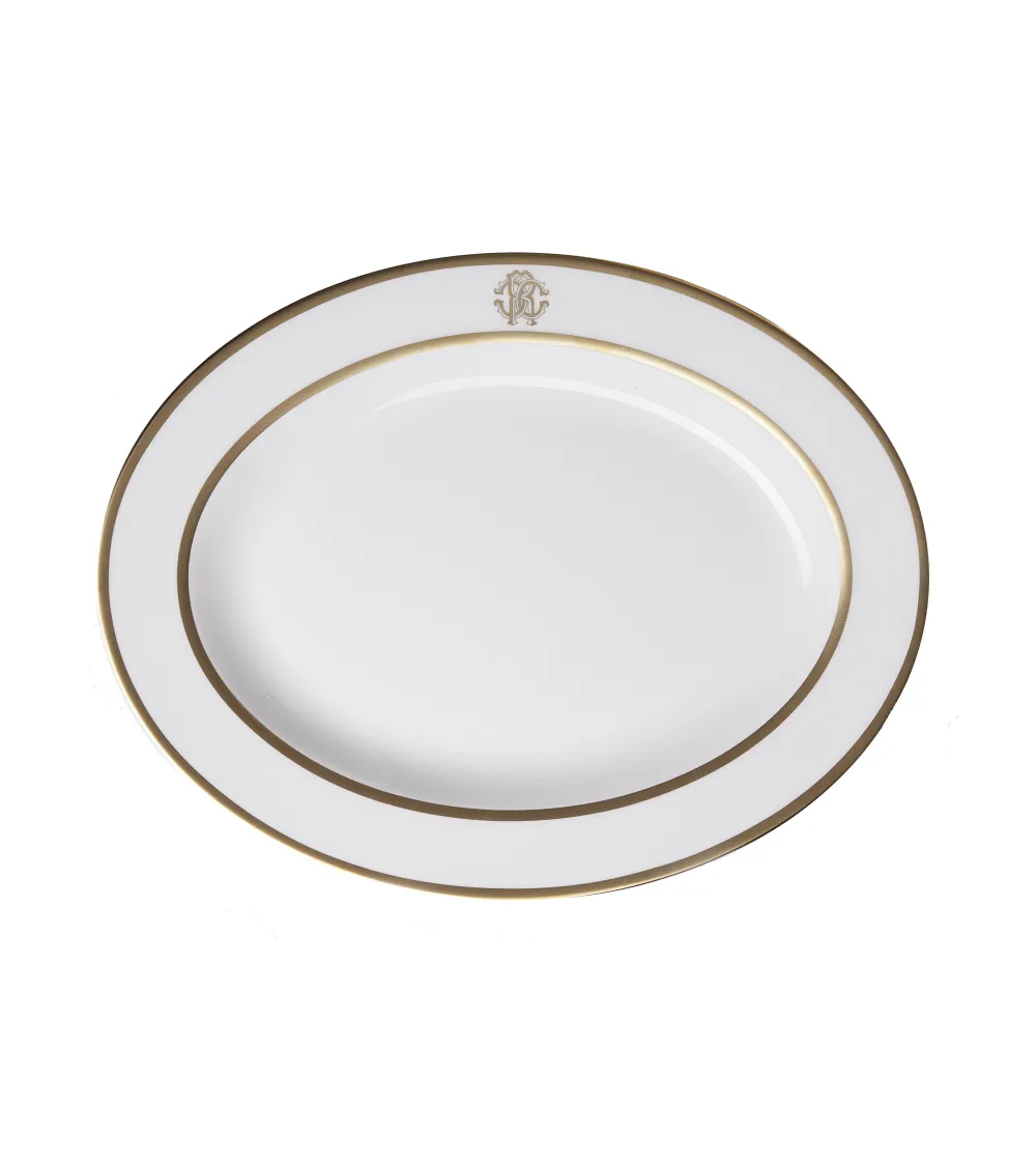 Plato Ovalado Silk Gold - Roberto Cavalli
