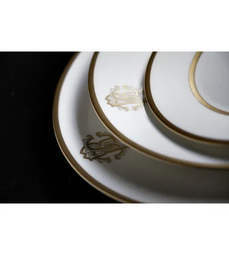 Plate Ovale Silk Gold - Roberto Cavalli