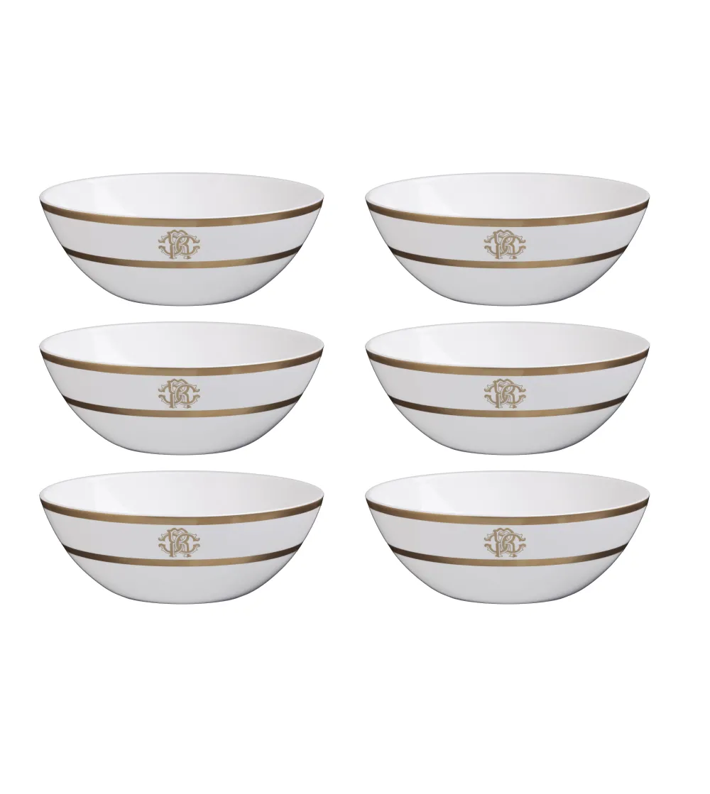 Set 6 Coppette Zuppa Silk Gold - Roberto Cavalli