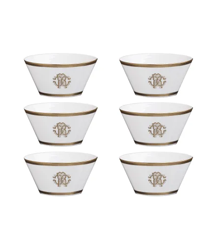 Set 6 Coppette Macedonia Silk Gold - Roberto Cavalli