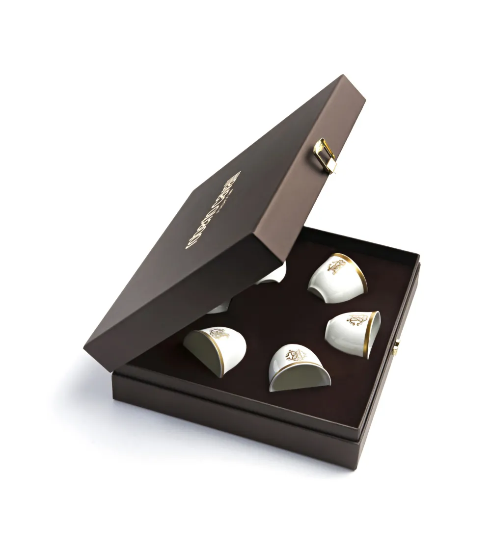 Roberto Cavalli - Luxury Box mit 6 Silk Gold Arabische Tassen