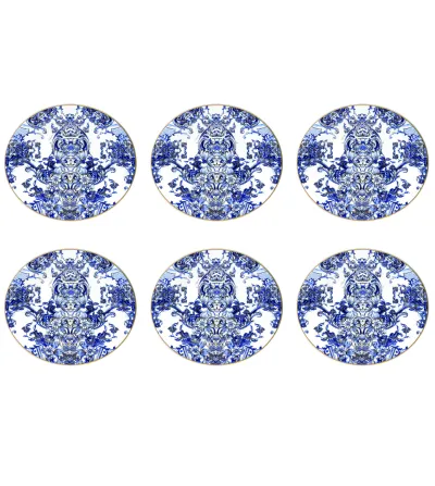 Set 6 Piatti Frutta Azulejos - Roberto Cavalli