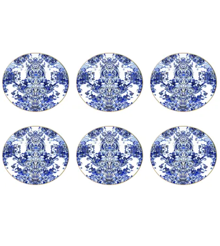 Roberto Cavalli - Set mit 6 Azulejos Desserttellern