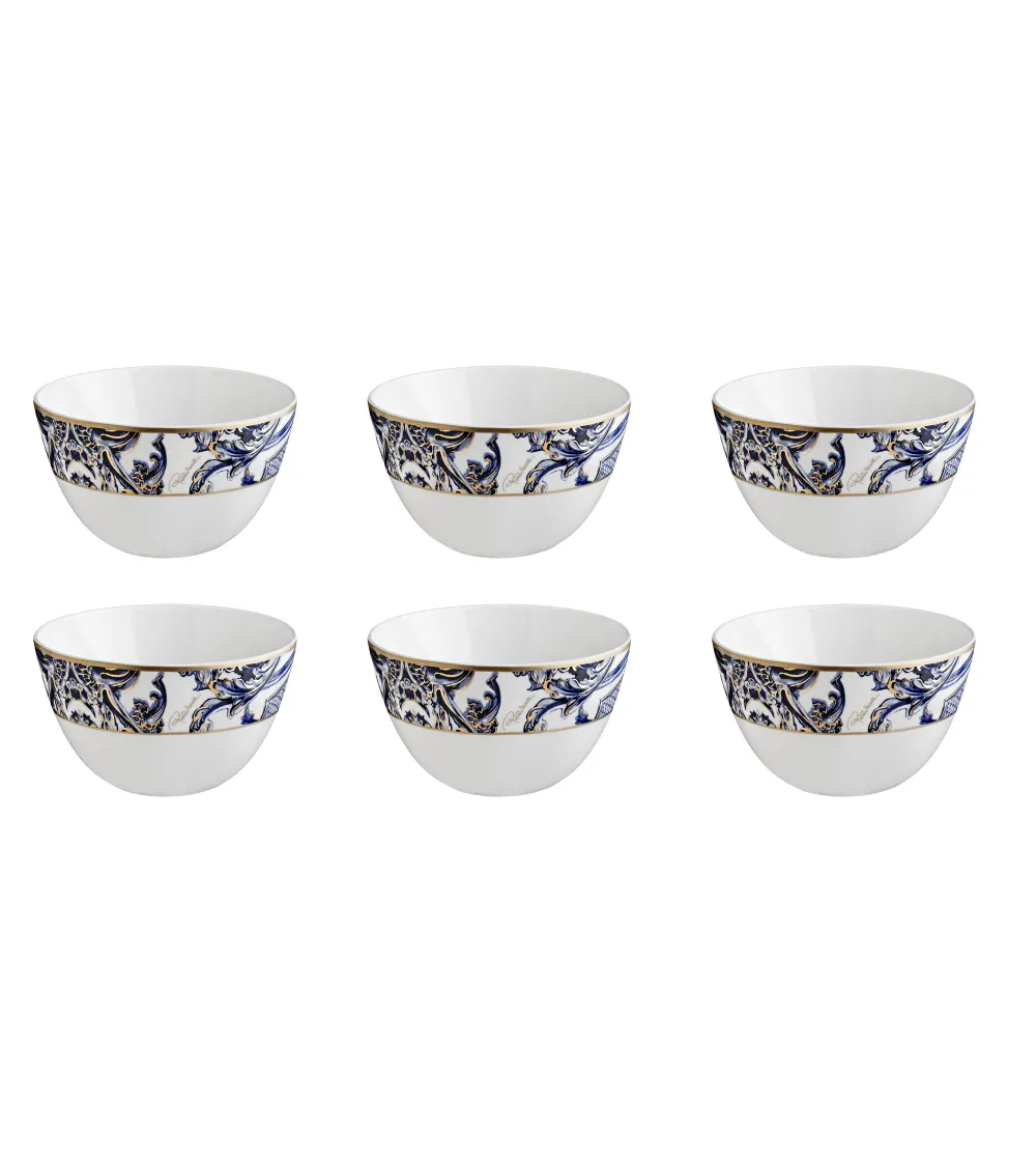 Roberto Cavalli - Set mit 6 Azulejo Reisschüsseln