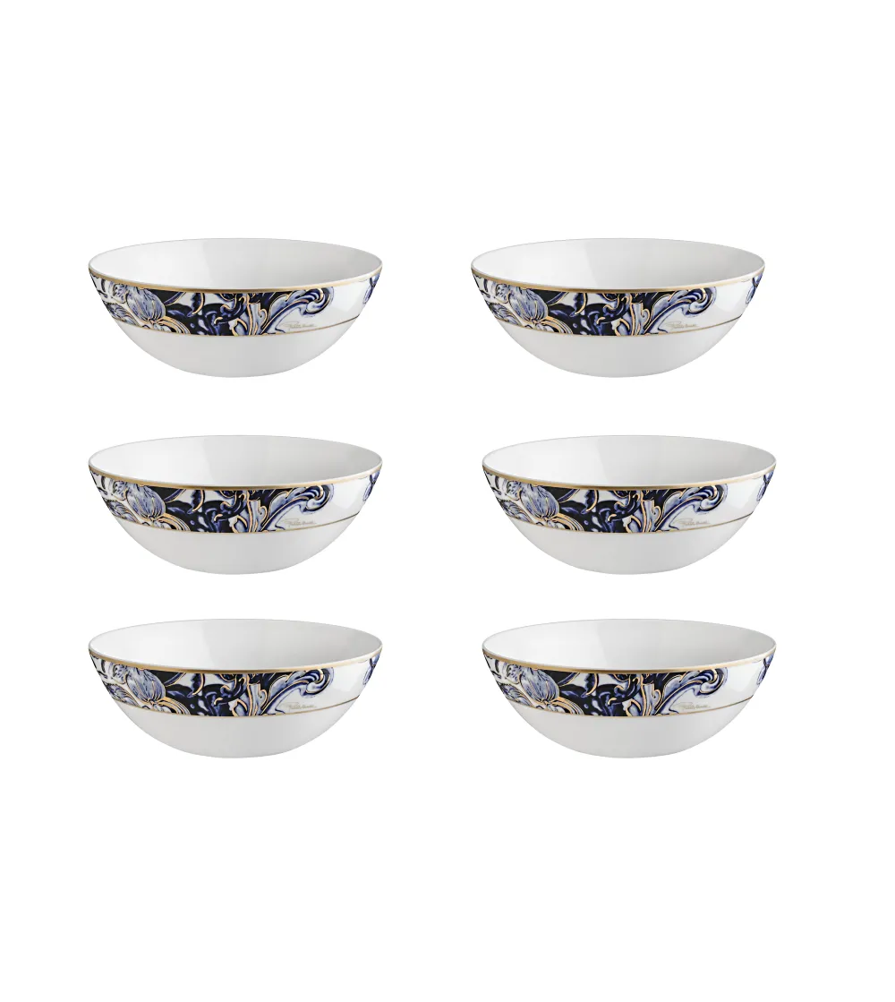 Set 6 Coppette Zuppa Azulejo - Roberto Cavalli