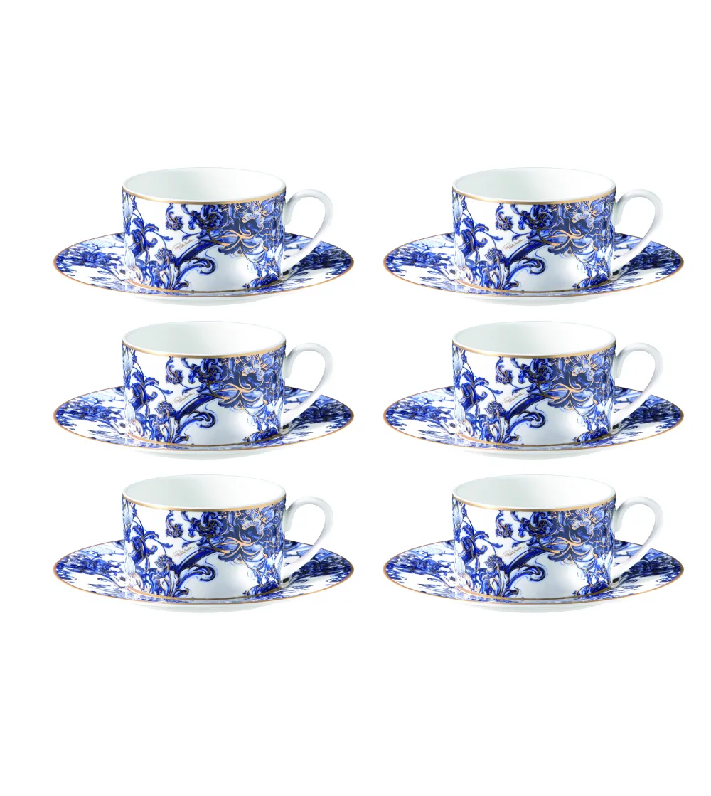 Roberto Cavalli - Set of 6 Azulejos Tea Cups