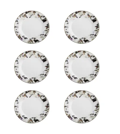 Roberto Cavalli - Set of 6 Garden's Birds Dinner Plates