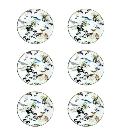 Roberto Cavalli - Set mit 6 Garden's Birds Desserttellern