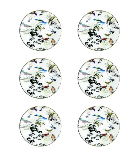Roberto Cavalli - Set mit 6 Garden's Birds Desserttellern