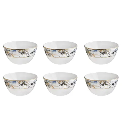 Roberto Cavalli - Set of 6 Garden's Birds Rice Bowls