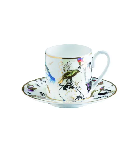 Juego de 6 Tazas de Café Garden's Birds - Roberto Cavalli