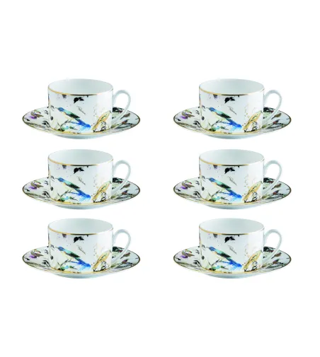 Roberto Cavalli - Set mit 6 Garden's Birds Teetassen