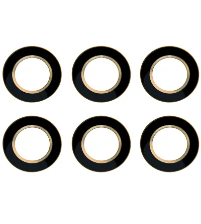Lot de 6 Assiettes Plates Python Black - Roberto Cavalli