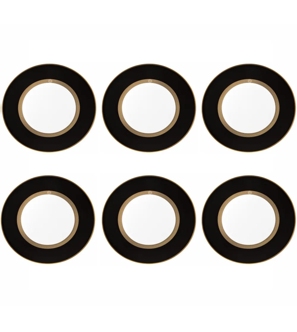Juego de 6 Platos Hondos Python Black...