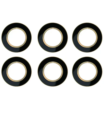Juego de 6 Platos de Pan o Mantequilla Python Black -...